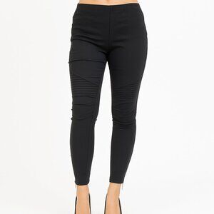 Grey Moto Biker Leggings – High Waist Skinny Pants